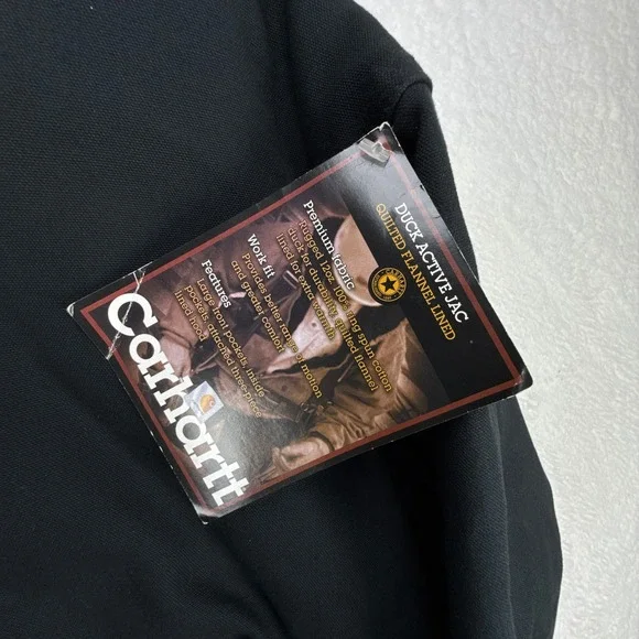Carhartt Active Jacket Quilt Lined Mens 2XL J140‎ BLK Black NOS NWT - Picture 5 of 14